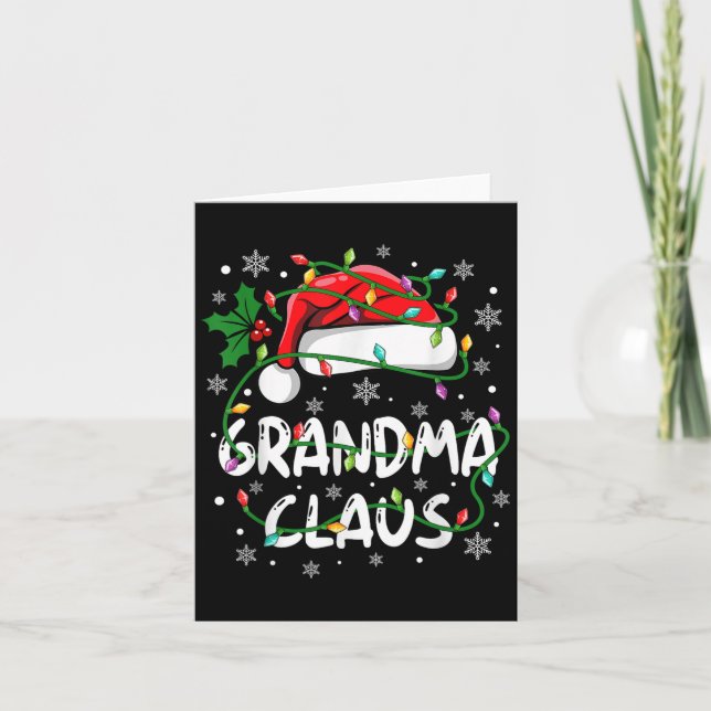 Tarjeta Abuela Santa Claus Navidades de la familia Mamáes  (Anverso)