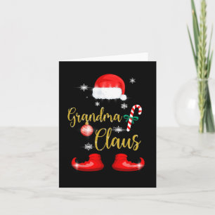 Tarjeta Abuela Santa Claus Navidades familiares divertidos