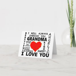 Tarjeta Abuela te quiero