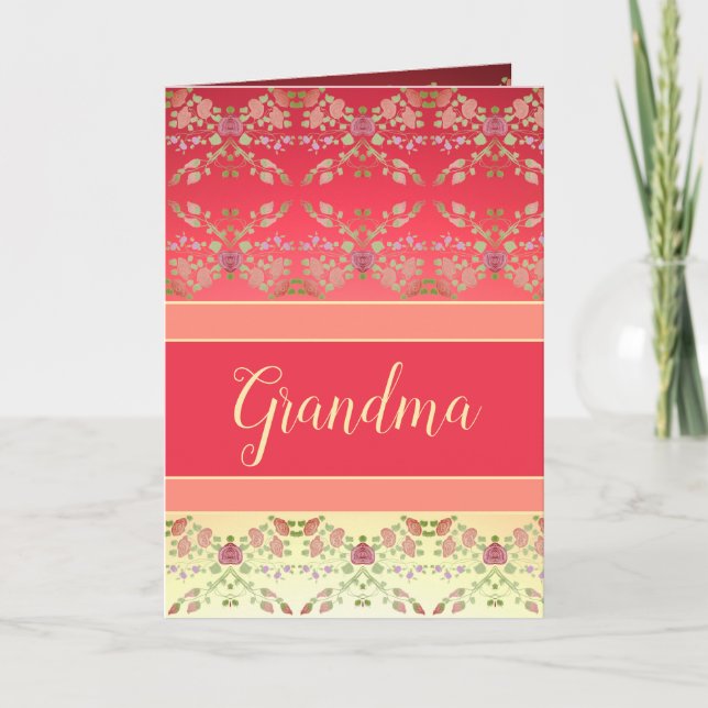 Tarjeta Abuela Todos Los Amamos (Anverso)