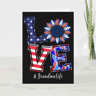 Tarjeta Abuela Vida 4 De Julio Amor Girasol Americana F