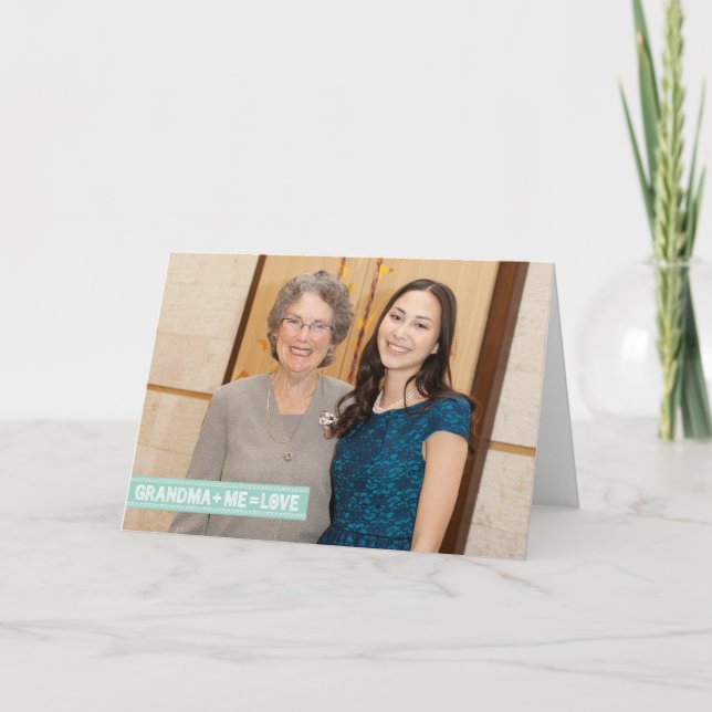 Tarjeta Abuela + ¡Yo = amor! (Anverso)