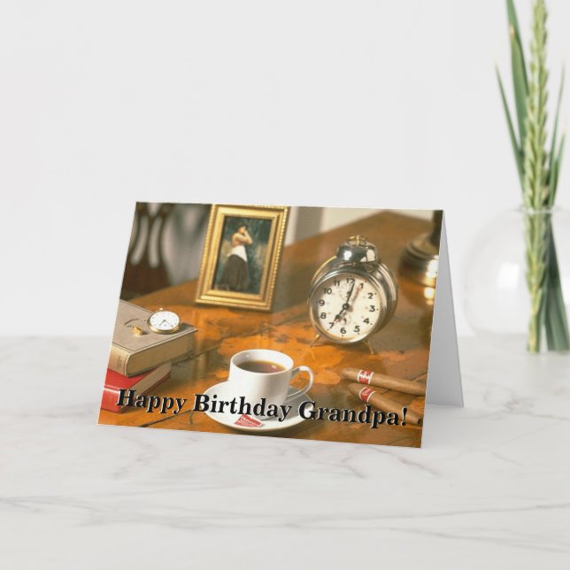 Tarjeta Abuelo 1 del feliz cumpleaños (Anverso)