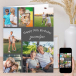 Tarjeta Abuelo 6 Collage de fotos Cualquier edad Gran cump<br><div class="desc">Crea tu propia tarjeta de cumpleaños para el abuelo con un collage de fotos hecho de 6 de tus fotos favoritas. La plantilla está configurada para trabajar para cualquier edad y se puede editar el abuelo a abuelo, a geepa o cualquier término de cariño que se utilice para su abuelo....</div>