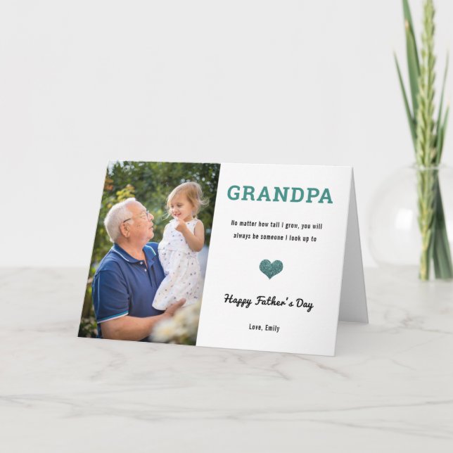 Tarjeta Abuelo Abuelo Abuela Padres Día de la Madre linda  (Anverso)