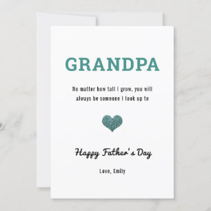 Tarjeta Abuelo Abuelo Abuela Padres Día del corazón lindo 