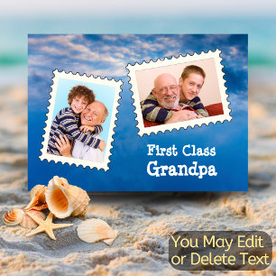 Tarjeta Abuelo Abuelo de Primera Clase Abuelo Texto Foto