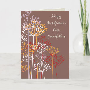 Tarjeta Abuelo Abuelos Day Brown Wildflowers