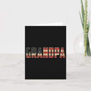 Tarjeta Abuelo Bandera Americana Patriótica Día del Padre 