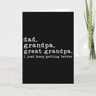 Tarjeta Abuelo Bisabuelo Funny Día del Padre Great
