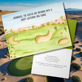 Tarjeta Abuelo, campo de golf del desierto de cumpleaños e