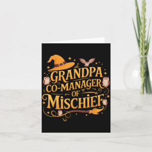 Tarjeta Abuelo Co-gerente De Travesuras Cumpleaños Familia