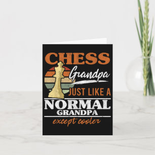 Tarjeta Abuelo de ajedrez como un abuelo normal Ajedrez