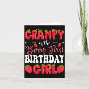 Tarjeta Abuelo de Berry Primera Cumpleañera Fresa 1er