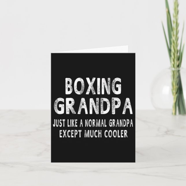 Tarjeta Abuelo De Boxeo Como Un Abuelo Normal Excepto Mi (Anverso)