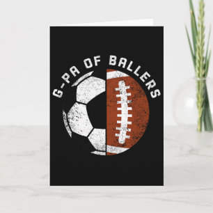 Tarjeta Abuelo de Byllers fútbol divertido Abuelo de fútbo