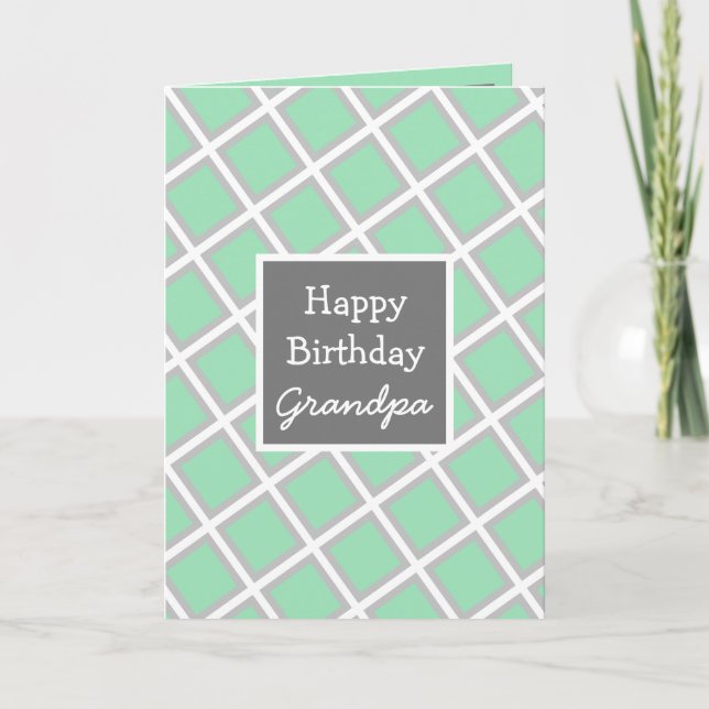 Tarjeta Abuelo de cumpleaños feliz y personalizado moderno (Anverso)