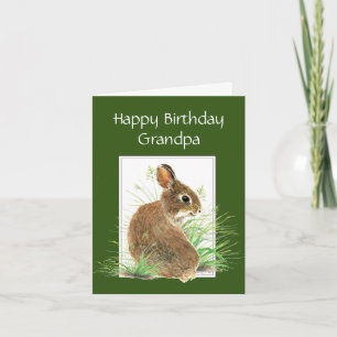 Tarjeta Abuelo de cumpleaños mejor abuelo de conejo