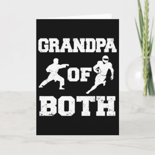 Tarjeta Abuelo De Fútbol Gracioso Y Abuelo De Karate