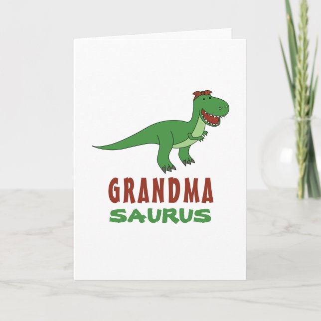 Tarjeta Abuelo de Grandmasaurus Dinosaur T-Rex Dino Nana (Anverso)