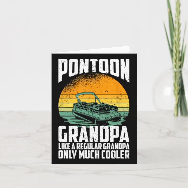 Tarjeta Abuelo de Guay Pontoon - Funny Capitán Pontoon (Anverso)