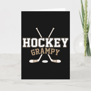 Tarjeta Abuelo de Hockey Amante del Hockey Vintage
