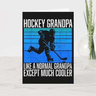Tarjeta Abuelo de hockey Fanático divertido de hockey Juga