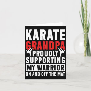Tarjeta Abuelo de Karate apoyando a mi guerrero Karate Gra