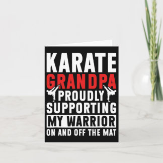 Tarjeta Abuelo de Karate apoyando a mi guerrero Karate Gra