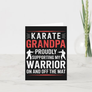 Tarjeta Abuelo de Karate apoyando a mi guerrero Karate Gra