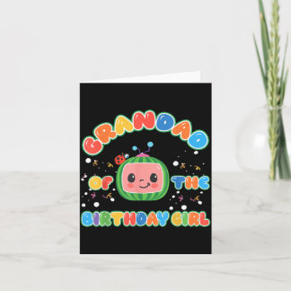 Tarjeta Abuelo de la niña de cumpleaños divertida familia
