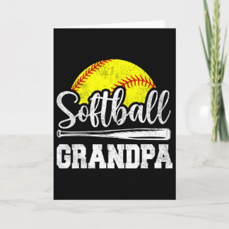 Tarjeta Abuelo de sóftbol Jugador de sóftbol Día del juego