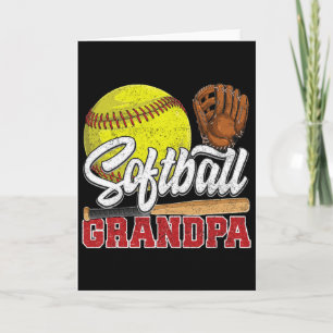 Tarjeta Abuelo de sóftbol Jugador de sóftbol Día del padre