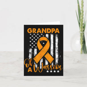Tarjeta Abuelo de un guerrero conciencia de leucemia bande