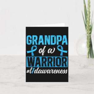 Tarjeta Abuelo de un guerrero de diabetes T1D Diabetes tip
