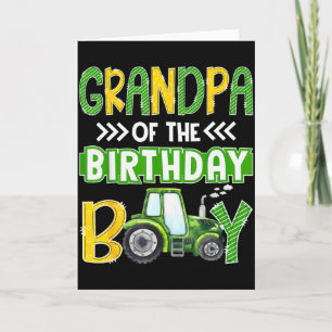 Tarjeta Abuelo Del Cumpleaños Tractores Camiones De Granja