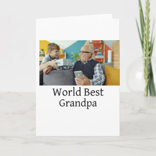 Tarjeta Abuelo del mundo mejor añadir texto de nombre depo