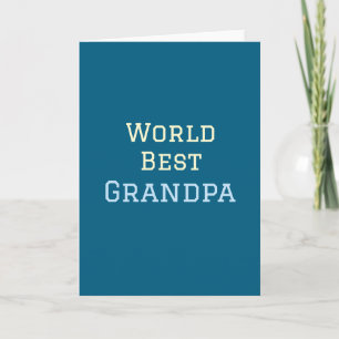 Tarjeta Abuelo del mundo mejor añadir texto de nombre depo