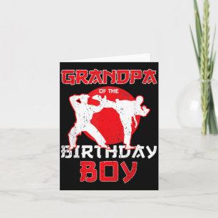 Tarjeta Abuelo Del Niño De Cumpleaños De Karate Taekwondo