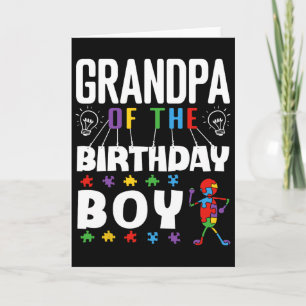 Tarjeta Abuelo Del Niño De Cumpleaños Puzzle De Concientiz