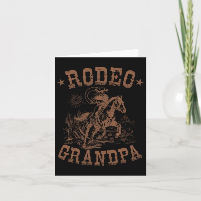Tarjeta Abuelo del Rodeo Occidental Vaquero Familia Pareo  (Anverso)