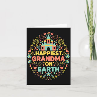 Tarjeta Abuelo Diseño de la abuela más feliz de la tierra 