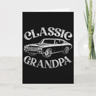 Tarjeta Abuelo Divertido Clic Coche Gráfico Familia Abuelo