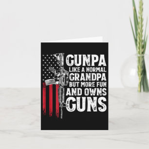 Tarjeta Abuelo divertido como un abuelo normal y posee arm