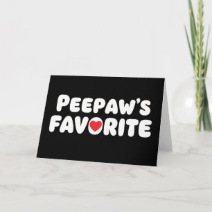 Tarjeta Abuelo Divertido El Favorito de Peepaw, Humor Fami
