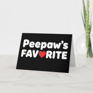 Tarjeta Abuelo Divertido El Favorito de Peepaw, Humor Fami