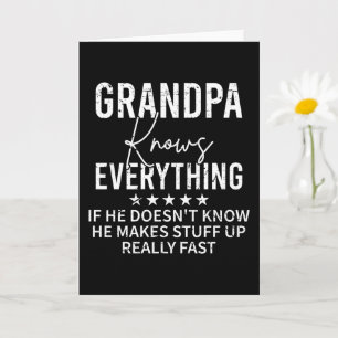 Tarjeta Abuelo Divertido Lo Sabe Todo Regalo Vintage