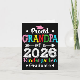 Tarjeta Abuelo divertido y orgulloso de una clase de kínde