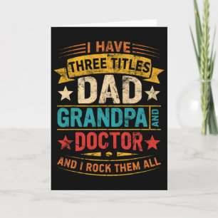Tarjeta Abuelo Doctor Para Hombres Divertido Doctor Papá D
