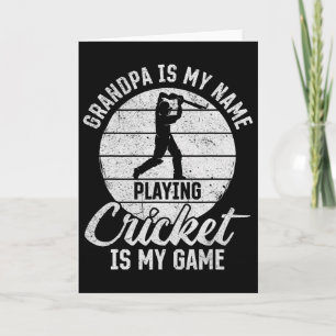 Tarjeta Abuelo es mi nombre jugar cricket es mi juego 1